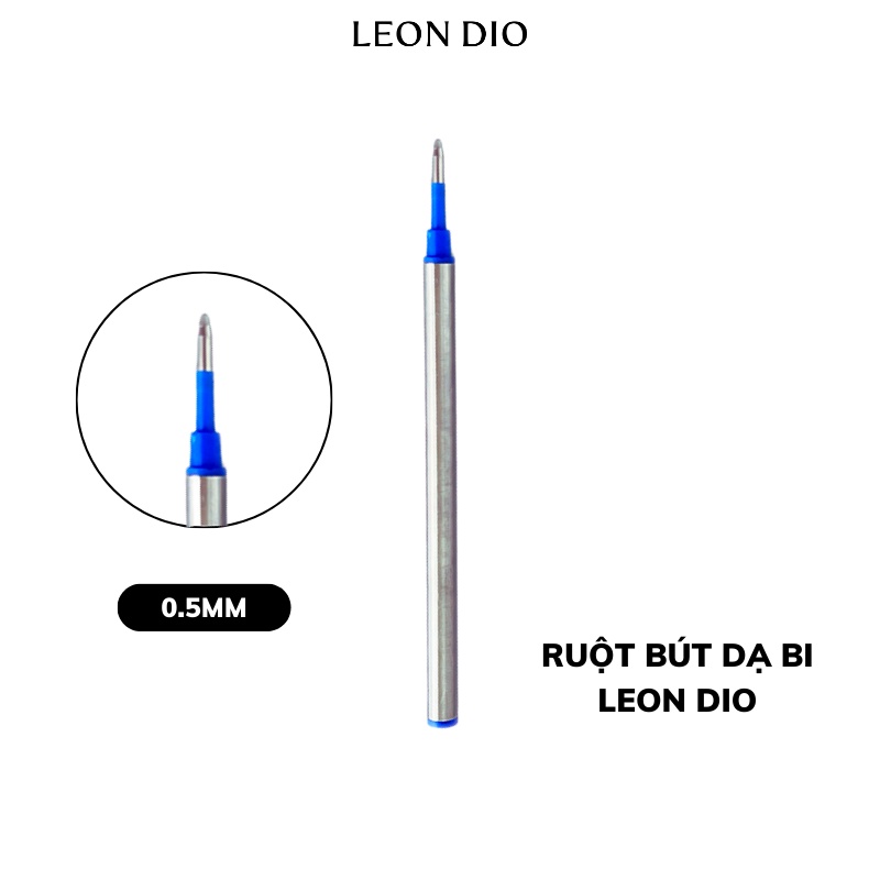 Ruột Dạ Bi, Ngòi Bút Ký Leon Dio 0.5 mm, Mực Xanh