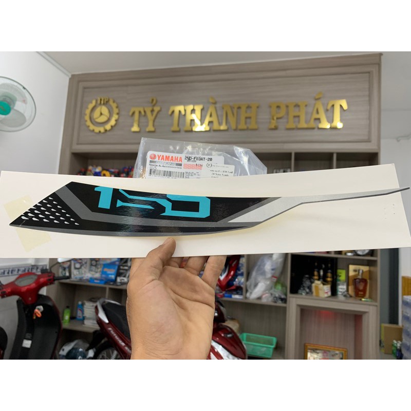 Tem nạ Ex 150 Led 2020 Xám Xanh Limited Phải (Miếng)
