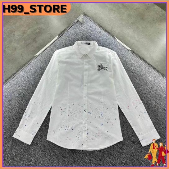 Áo Sơ Mi Nam Nữ Tay Dài vải Cao Cấp chấm sơn Siêu Nét Thiết Kế Tôn Dáng Sang Trọng Lịch Lãm Hot trend H99_STORE