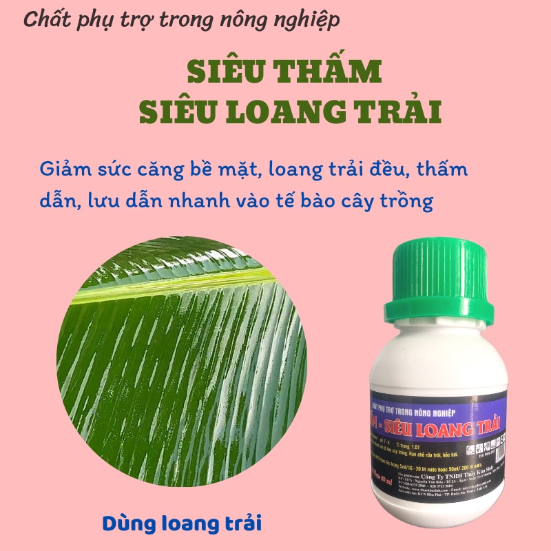 Siêu Thấm - Siêu Loang Trải, Siêu Bám Dính - Chai 50ml đậm đặc gấp 2 lần