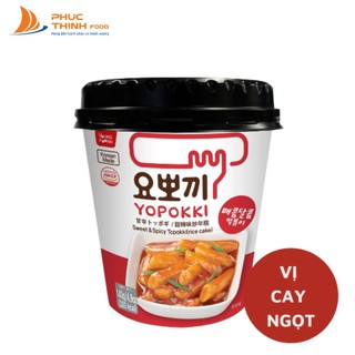Bánh Gạo Hàn Quốc Tokbokki Vị Cay Ngọt Dạng Cốc 140g Tiện Lợi