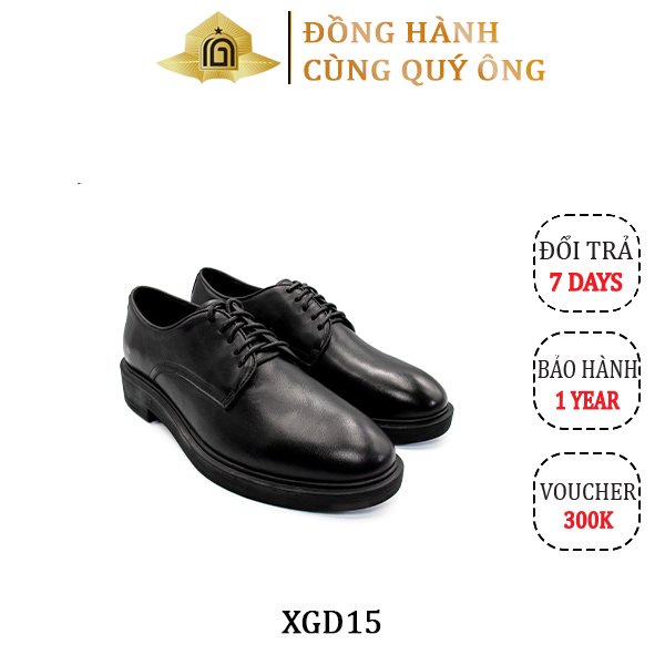 Giày dây buộc nam công sở da bò cao cấp sang trọng XGD15 DOLOMen – Bảo hành 6 tháng