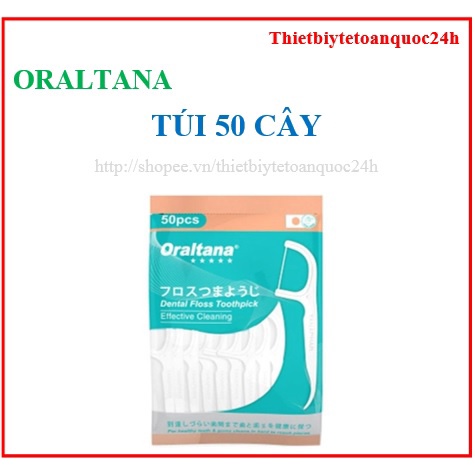 Oralkichi-Tăm Chỉ Nha Khoa vệ sinh răng miệng Oral Kichi gói 80/50 chiếc