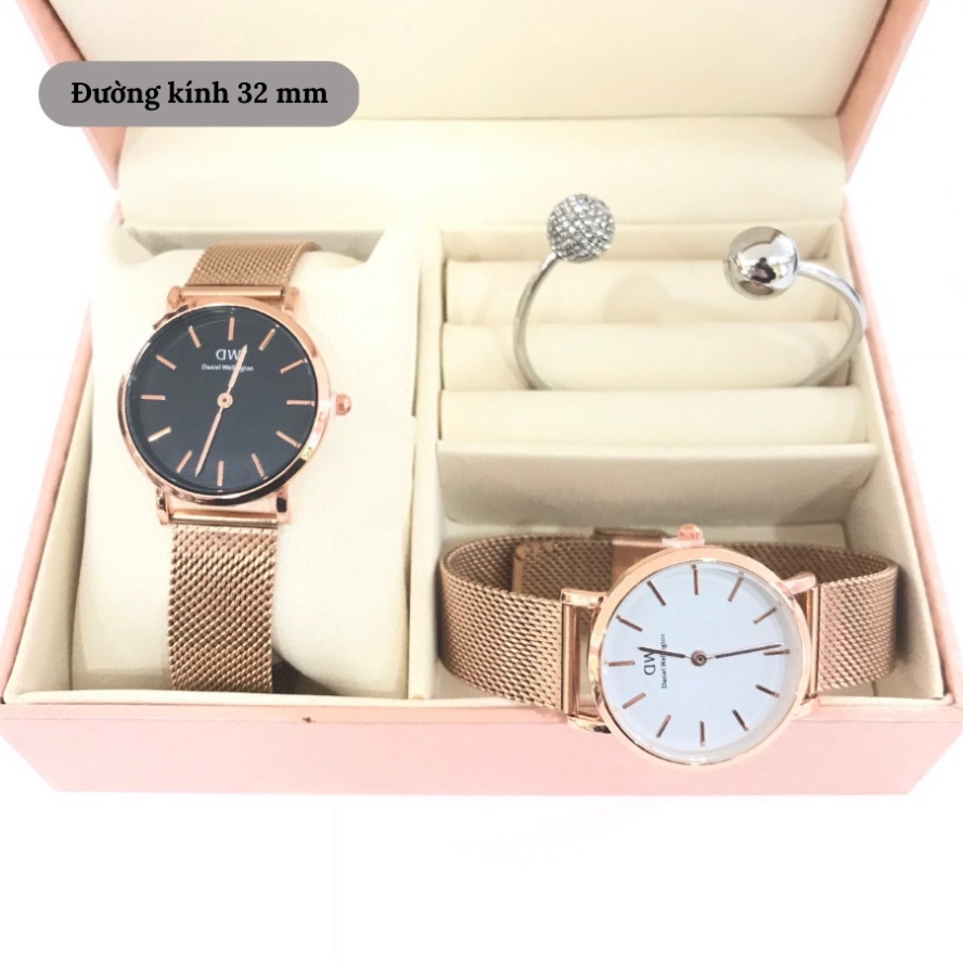 Đồng hồ Daniel Wellington Petite DW0010021 unisex mặt kính Mineral chống xước, chống nước 3 ATM dây thép đeo tay cao cấp