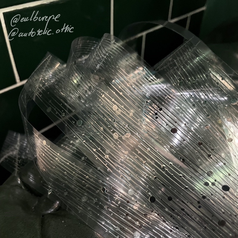 Băng dính PET tape hoạ tiết dải mạ bạc Flowing Galaxy của XXL Studio trang trí toploader journal