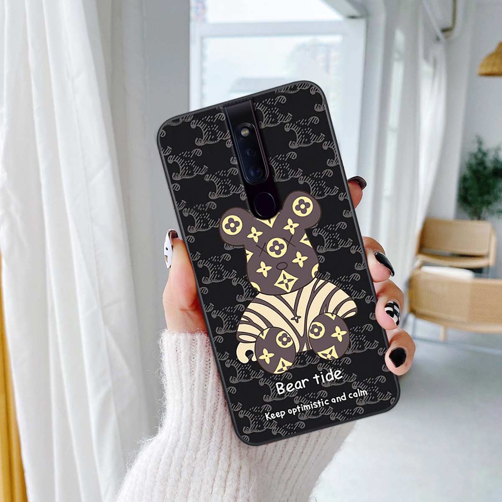 Ốp lưng Oppo F11 / F11 Pro hình gấu bearbrick, smile thời trang, ốp lưng rẻ bền đẹp