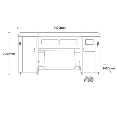 16 đầu phun I3200 cấp công nghiệp 1.9 máy in kỹ thuật số khổ rộng quần áo tốc độ cao