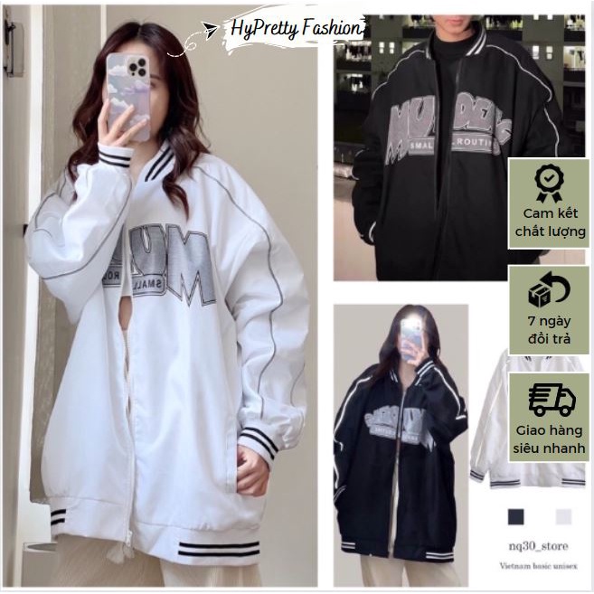 Áo khoác dù in chữ MUDENG form rộng unisex, áo gió nam 2 lớp cao cấp sọc dạ quang HYPRETTY AD18