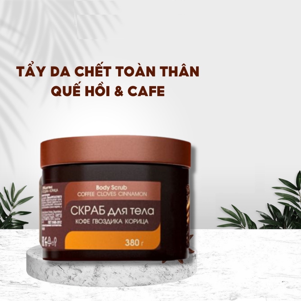 Tẩy tế bào chết toàn thân EXCLUSIVE COSMETIC mẫu mới chiết xuất quế hồi và cafe 380ml Vietrus