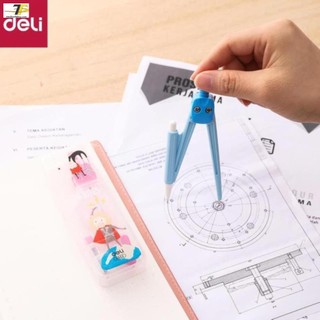 Compa Deli, Hồng/Xanh - 1 hộp - E8622 [Deli]