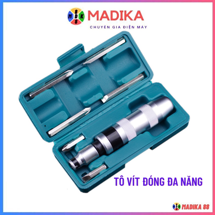 Bộ tô vít đóng đảo chiều cao cấp IMPACT DRIVER 7 chi tiết | Tô vít đóng tháo bulong ốc vít rỉ sét