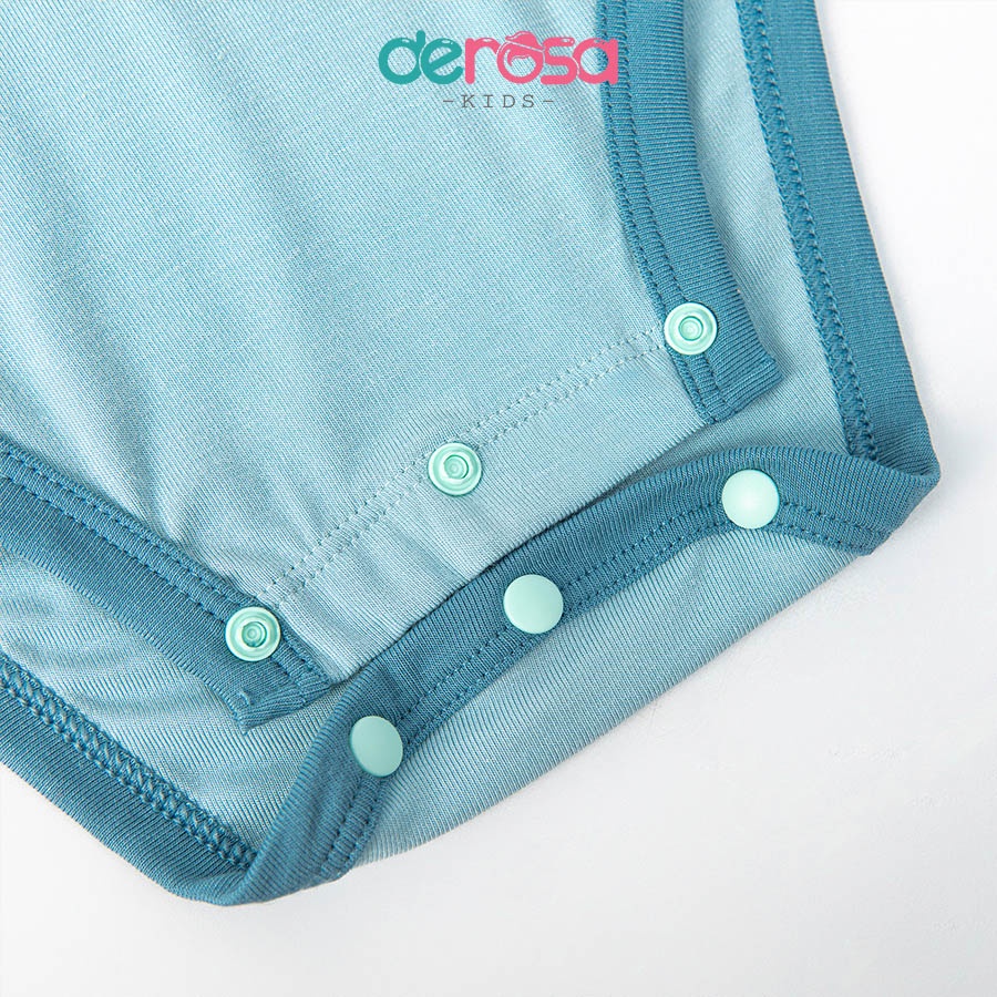 Body tam giác bé trai DEROSA KIDS đồ bộ thun liền thân từ 3 đến 12 tháng ASBB-445B