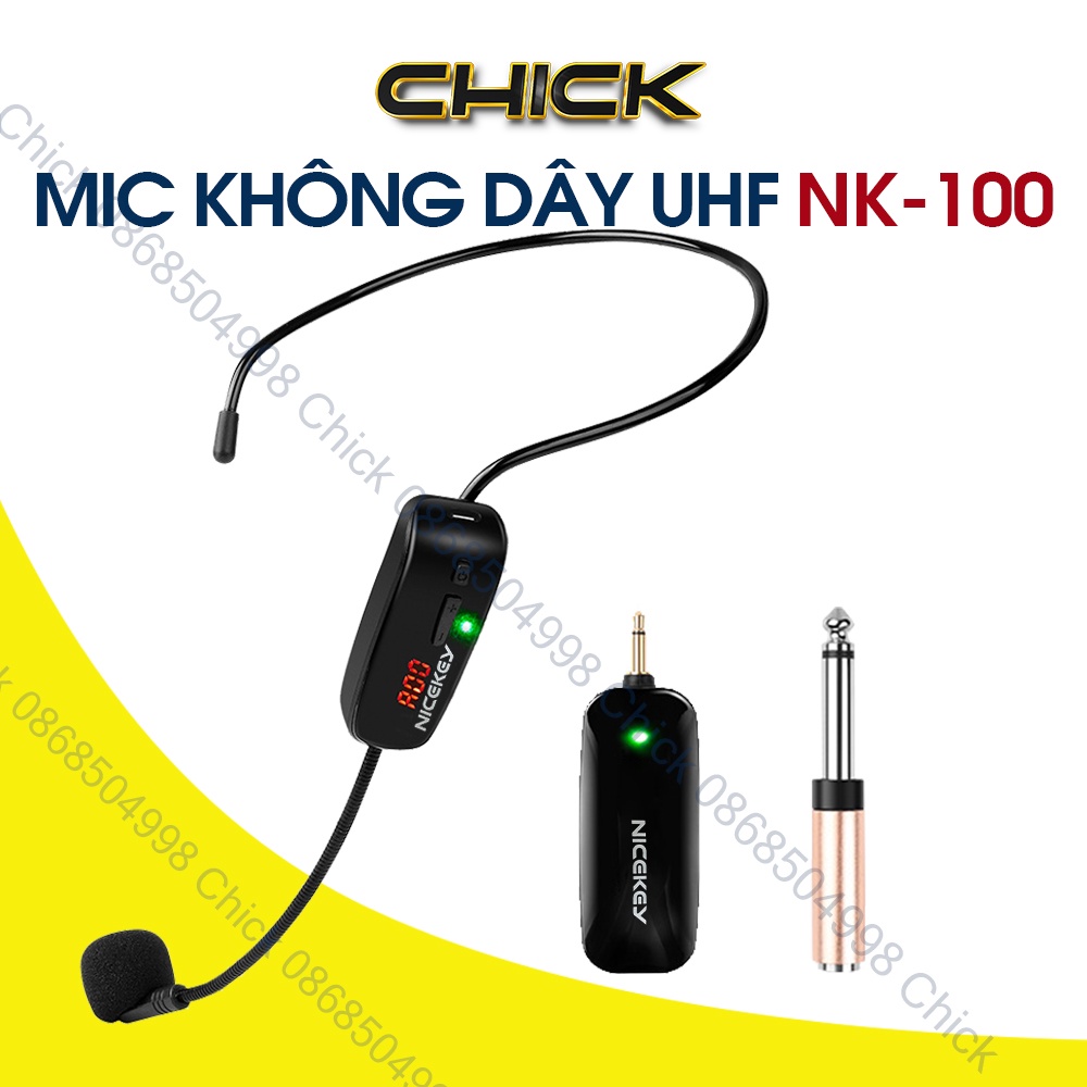 Mic Không Dây Cao Cấp NICEKEY W01, Sử Dụng Sóng UHF Kết Nối Loa Trợ Giảng, Loa Kéo, Amly ⚡BH 1 NĂM⚡ | BigBuy360 - bigbuy360.vn