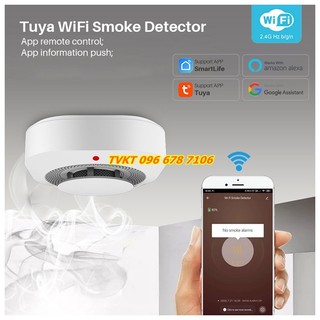 Thiết bị Báo cháy - Cảm Biến Báo Khói TUYA Wifi - Báo động thông minh - App cài đặt bằng tiếng việt