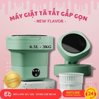 Máy giặt mini cao cấp gấp gọn tự động thông minh vắt khô khử khuẩn bằng ánh sáng xanh Blue Ag tiện lợi phù hợp với mọi g
