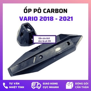 Ốp carbon chụp pô và đít pô vario click 2018 2019 2020 2021