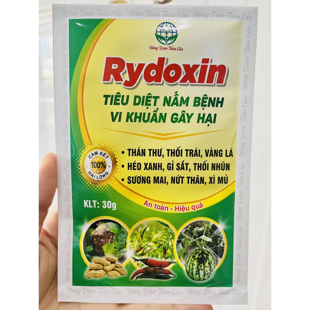 Rydoxin (30gr) - Chữa thán thư, vàng lá, rỉ sắt, nứt thân, xì mủ trên rau màu