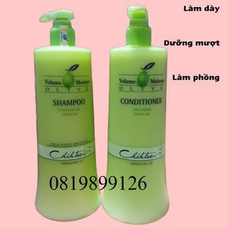 BỘ DẦU GỘI XẢ SIÊU MƯỢT VÀ LÀM DÀY TÓC CHIHTSAI VOLUME MOISTURE OLIVE 1000ML x 2