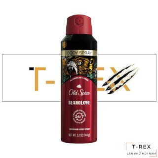 Xịt Khử Mùi Old Spice Bearglove Aluminum Free Body Spray Fresh Scent Of Fruity Apple 144Gr