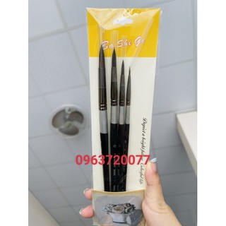 Cọ vẽ nét, cọ đầu nhọn Vẽ Màu acrylic màu Nước Sunway B207