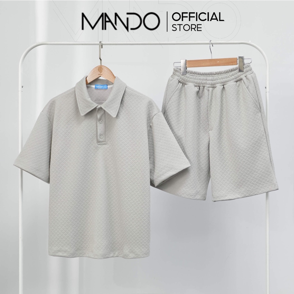 Bộ Quần Áo Nam MANDO Chất Liệu Xốp Mềm Mịn Nhẹ Thoáng Form Rộng Phong Cách Hàn Quốc SET001