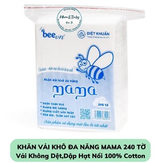Khăn Vải Khô Đa Năng  MAMA 240 tờ[CHÍNH HÃNG CÔNG TY BEE BEE VIỆT NAM]