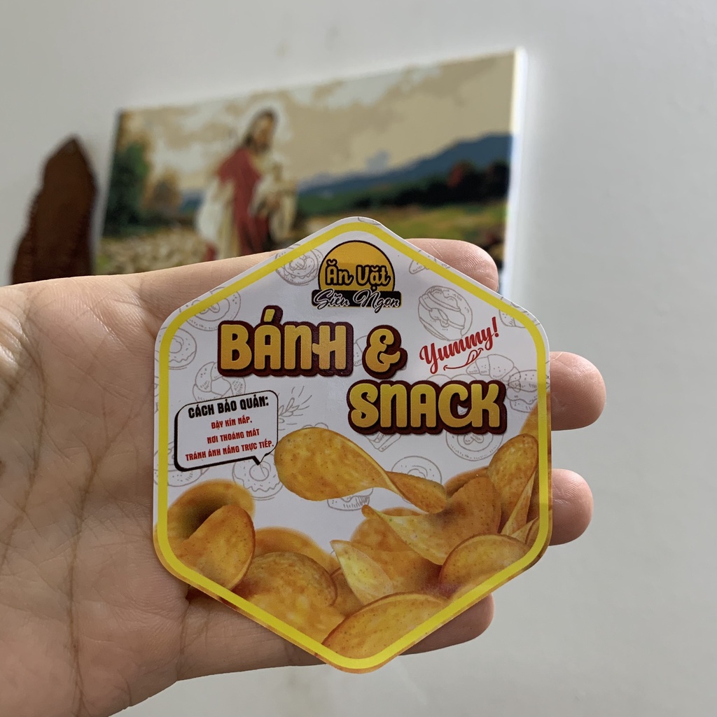 Tem Dán, Nhãn Sản Phẩm Bánh - Hàng Sẵn, Tem Cán Bóng, Sắc Nét - Giá Tốt Tại Xưởng In Tem Nhãn