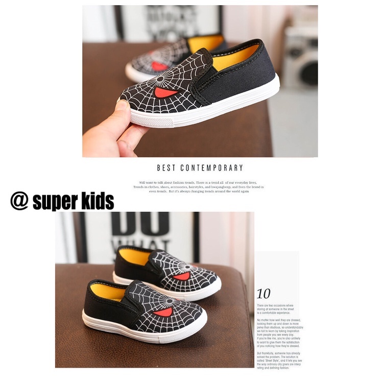 SUPER KIDS Giày Lười Vải denim Thời Trang Cho Bé