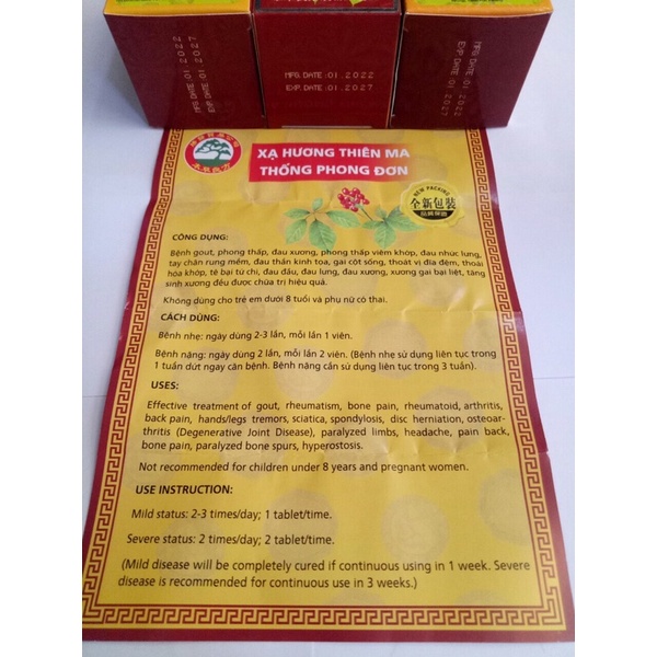 Xạ Hương Thiên Ma Thống Phong Đơn Malaysia 30v