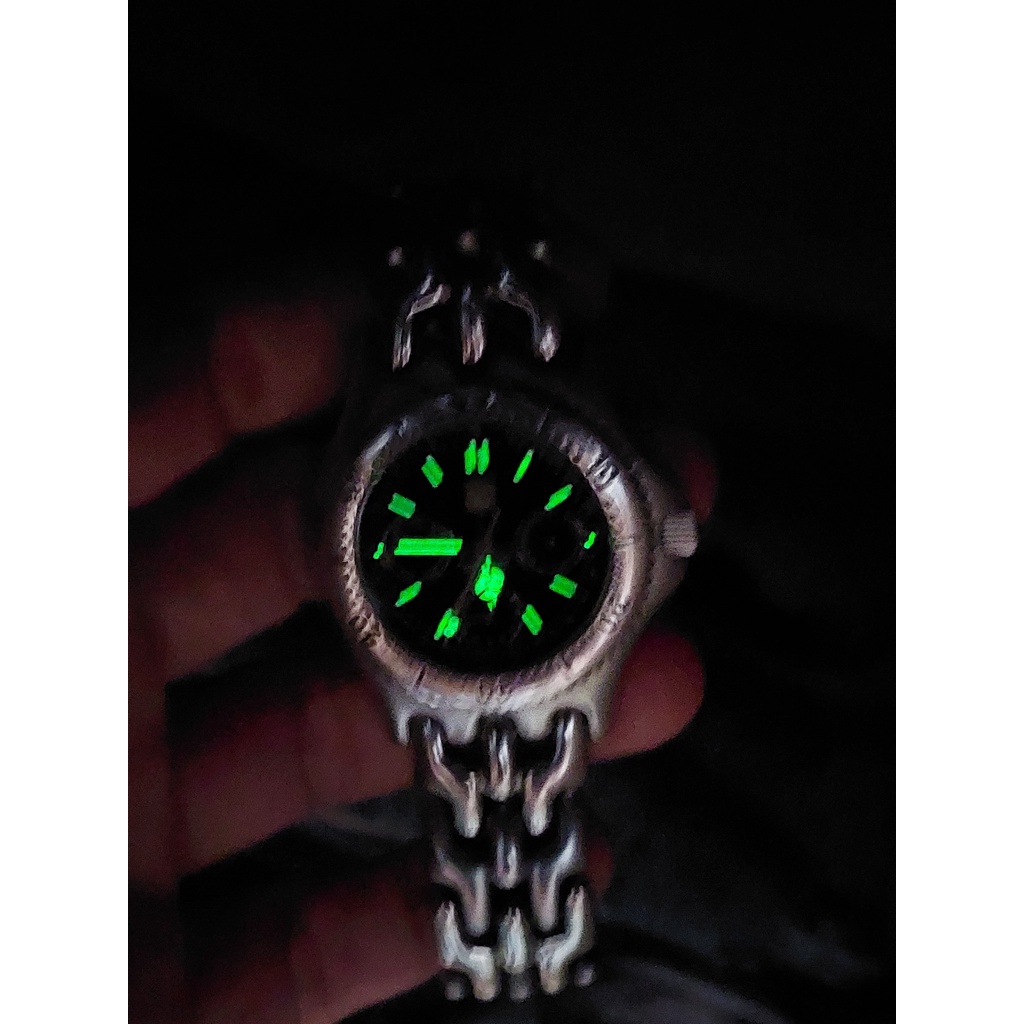 Đồng hồ nam Elgin 6 kim dây xương cá chạy pin hàng Si