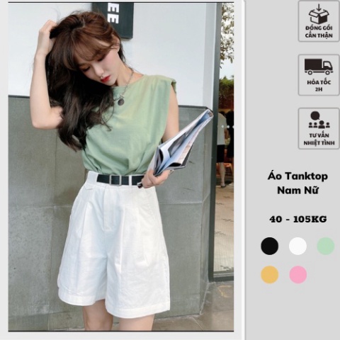 Áo ba lỗ/sát nách/tanktop nam nữ 40-105kg Sói Store bigsize thun TC co giãn 5 màu