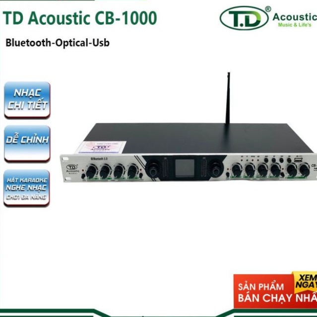 Nâng tiếng karaoke, Nâng tiếng TD Acoustic CB-1000 cao cấp, Bluetooth-Optical-USB-Chỉnh Âm Hay