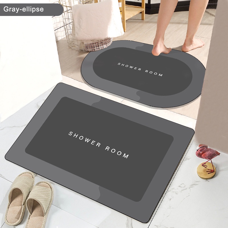 Haoyangqi Thảm Lót Sàn Nhà Tắm / toilet Bằng Nhung Pha Lê Chống Trượt