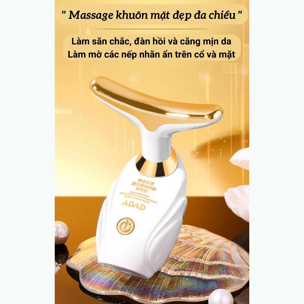 Máy massage mặt ADAD, máy nâng cơ mặt giảm nếp nhăn giúp săn chắc thon gọn cơ mặt sử dụng pin tiểu, bảo hành 12 tháng