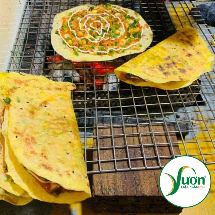 Bánh tráng vàng Đà Lạt làm bánh tráng nướng tròn bánh nướng trứng  - Vườn Đặc Sản