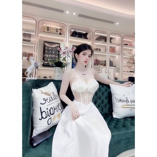 ĐẦM NGỦ CỔ V SANG TRỌNG QCCC