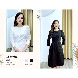 Đầm nữ công sở dài tay dáng xoè DX-2494D LYNTRAN
