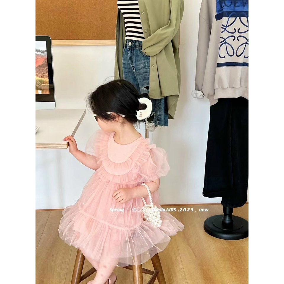 Váy Công Chúa Ren Ngực Hàng QC Cao Cấp Bé Gái