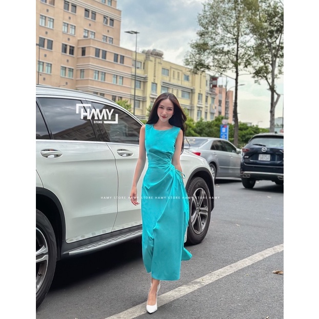 Đầm Sát Nách Rút Eo