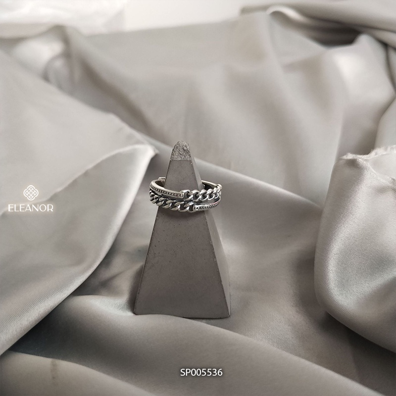 Nhẫn nữ hở bạc 925 Eleanor Accessories thiết kế mắt xích phong cách cá tính phụ kiện trang sức 5536