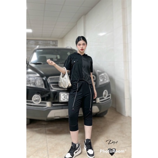 Áo Phông Cá Tính Có Mũ Ngầu Lạ Unisex Màu Đen Choé Shop