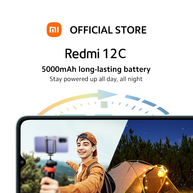Điện thoại Xiaomi Redmi 12C 3+32GB/4+64GB Media Tek Helio G85 camera kép AI 50MP pin 5000mAh