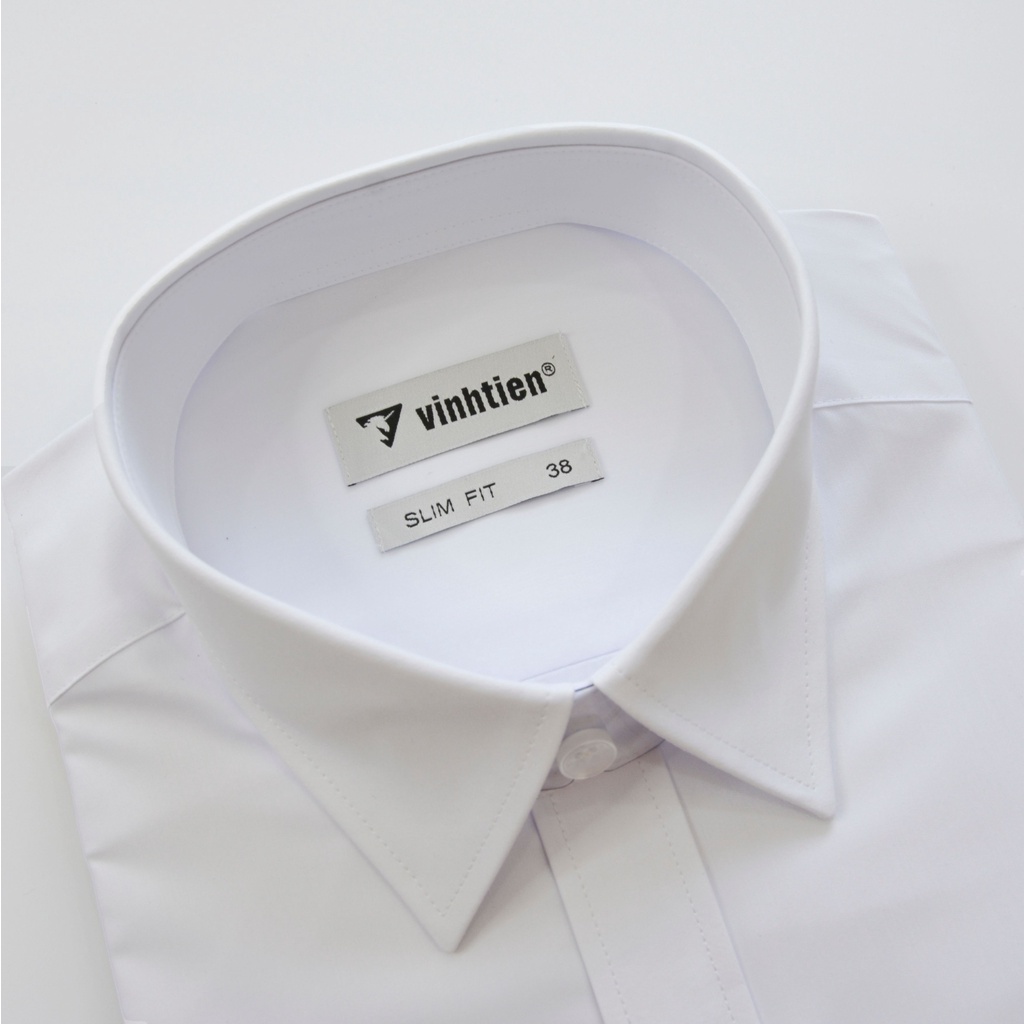 Áo Sơ Mi Trắng Dài Tay Form Slimfit Vĩnh Tiến 369