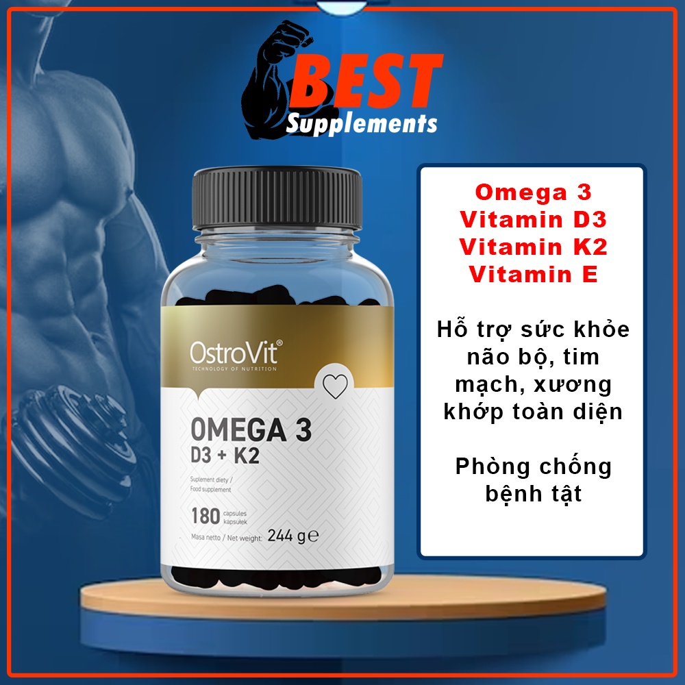 Ostrovit Hỗ Trợ Sức Khỏe Toàng Diện - OMEGA 3 D3 K3 ( 3 Trong 1)