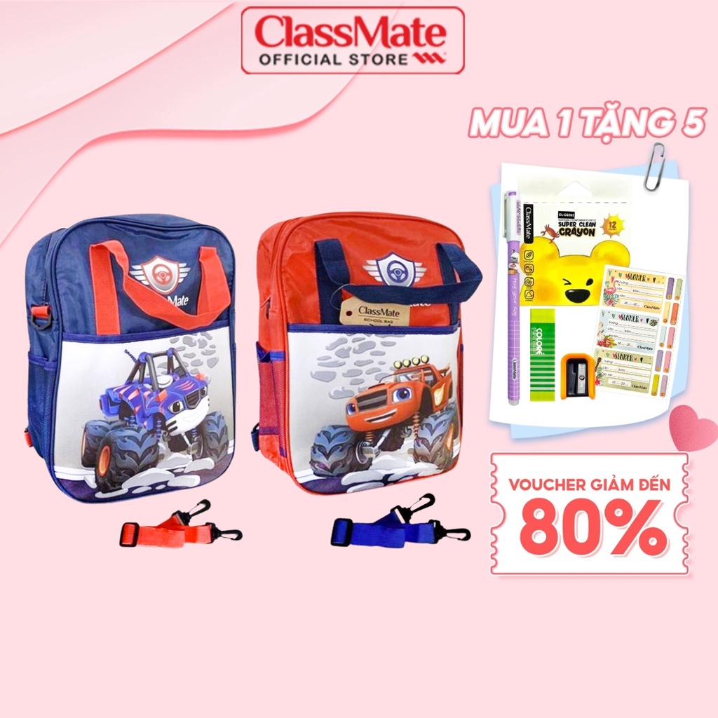 Cặp Học Thêm CLASSMATE, Chất Vải Cao Cấp, Họa Tiết Xe Đua Siêu Dễ Thương CL-SB504