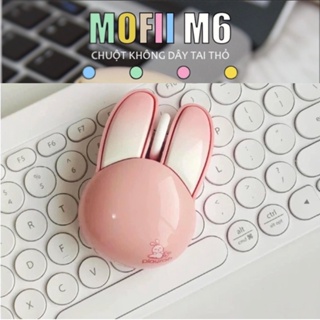 CHÍNH HÃNG Chuột Máy Tính Hình Thỏ Không Dây Cute Dễ Thương MOFII M6 Tặng