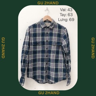 Áo sơ mi flannel 2hand chụp thật