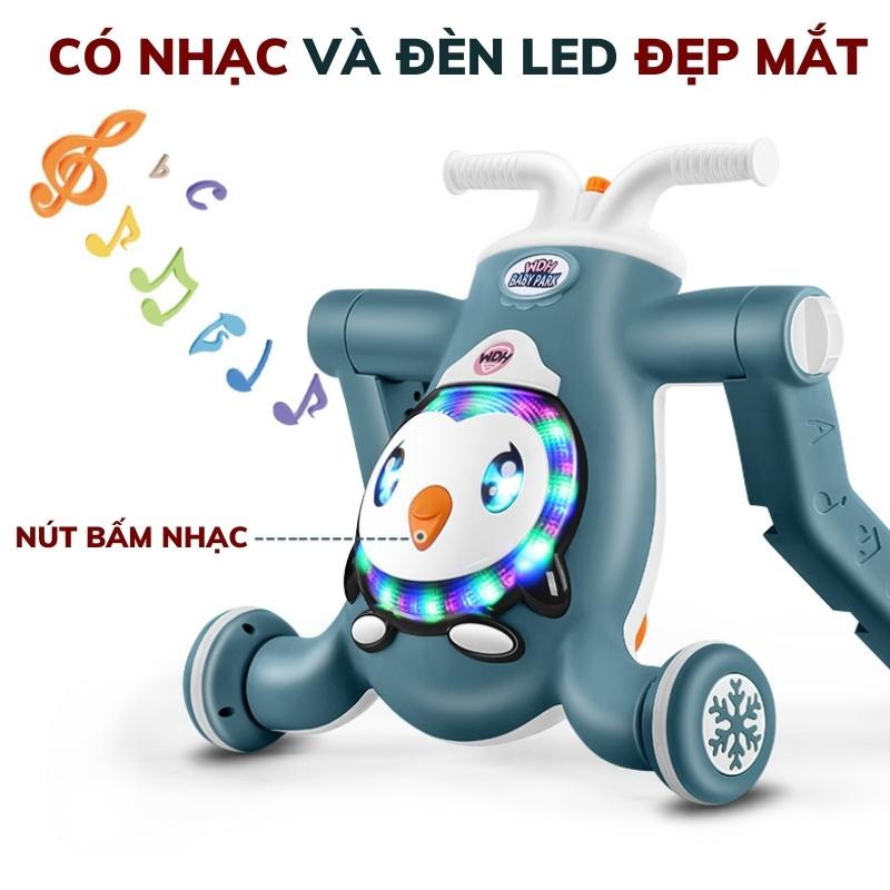 Xe tập đi cho bé đa năng 3 in 1 có nhạc và đèn led Có Khóa Bánh An Toàn( loại mới 3 chức năng)