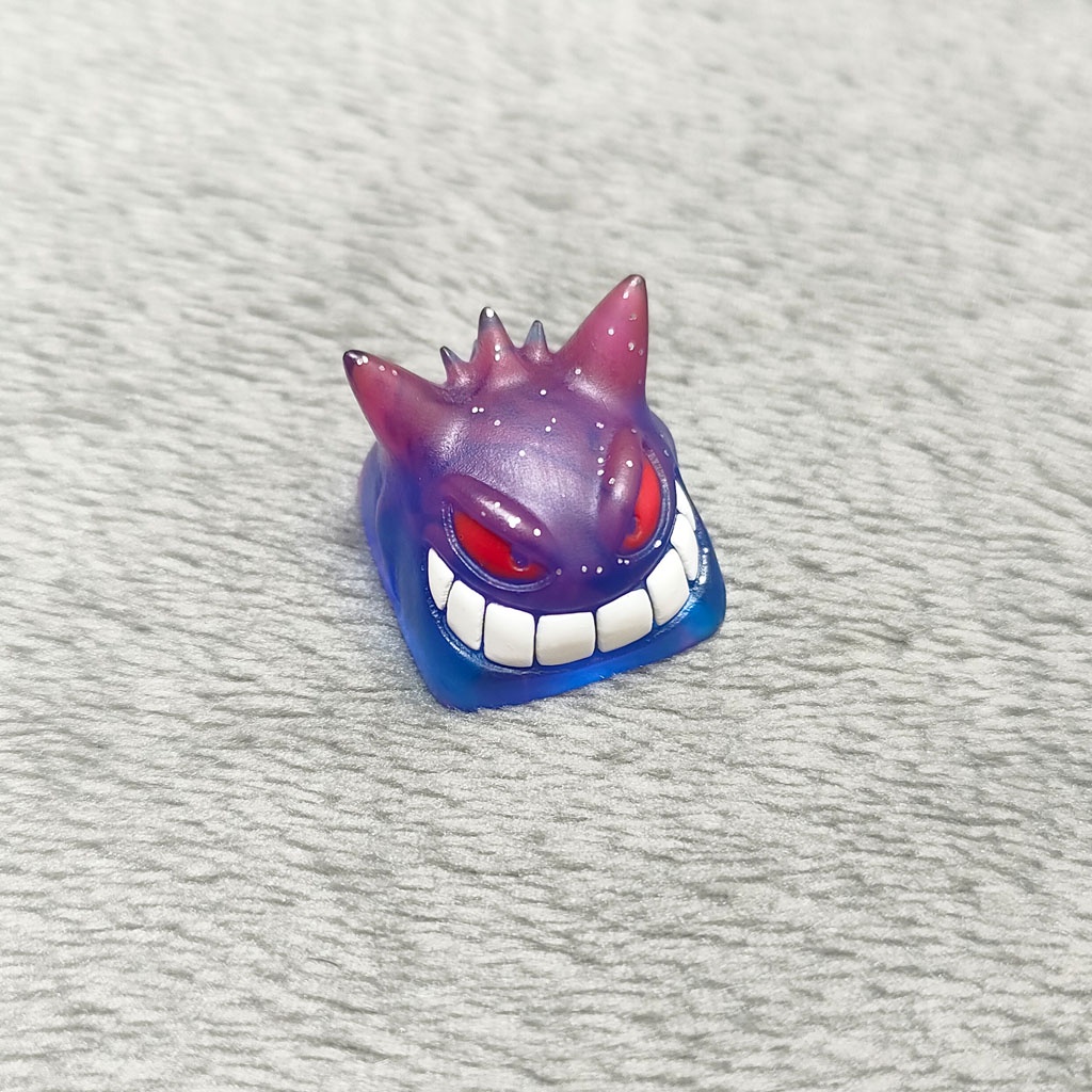 Nút bàn phím cơ artisan keycap gengar galaxy xuyên led