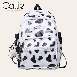 Balo thời trang nữ đi học đi chơi kèm móc khóa bò sữa CATTIE SCHOOL CB008A